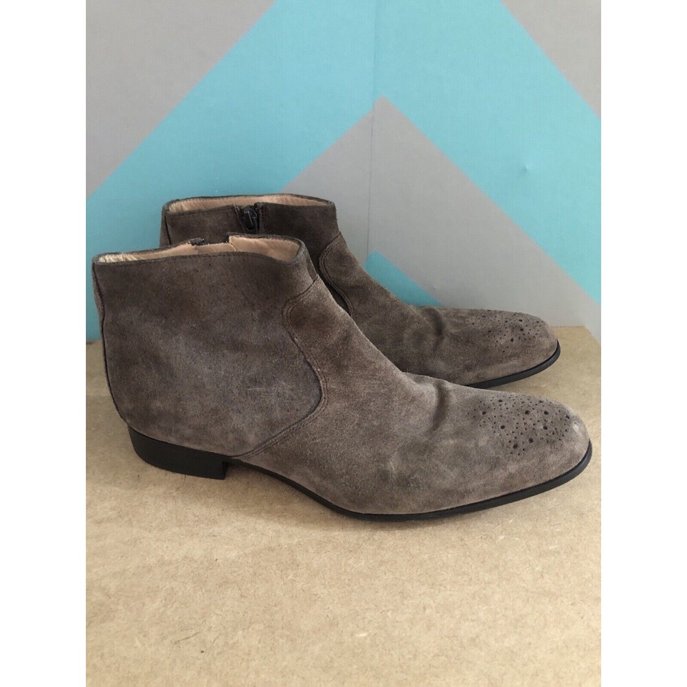 Jean Baptiste Rautureau Brown zipped LEATHER ankle boots size  39